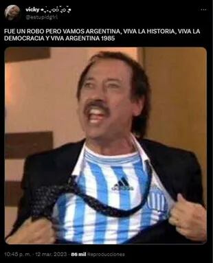 Luego de que Argentina, 1985, los se hicieron eco en las redes (Foto: Twitter @estupidg1rl)