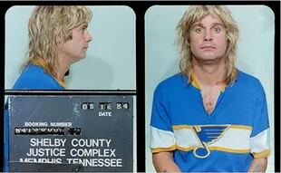Ozzy. Una de sus encarcelaciones, en mayo de 1984, por drogarse públicamente.