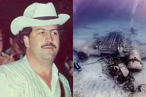 Las impresionantes imágenes del avión de Escobar que se hundió en el Mar Caribe lleno de cocaína