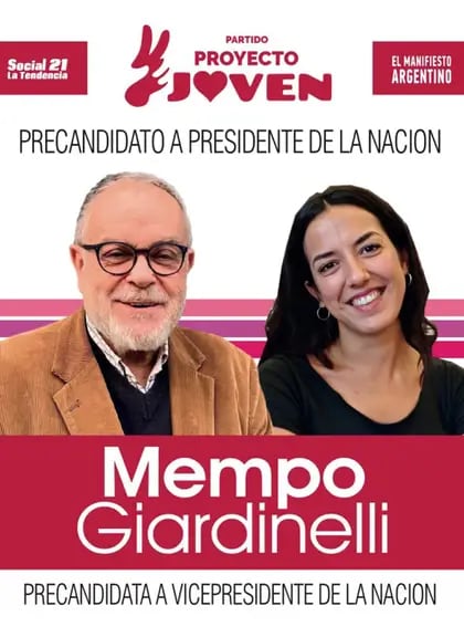 La boleta que encabeza el escritor Mempo Giardinelli por Proyecto Joven