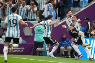 Argentina vs México, estadio Lusail de Doha, QatarEnzo Fernández celebra su gol