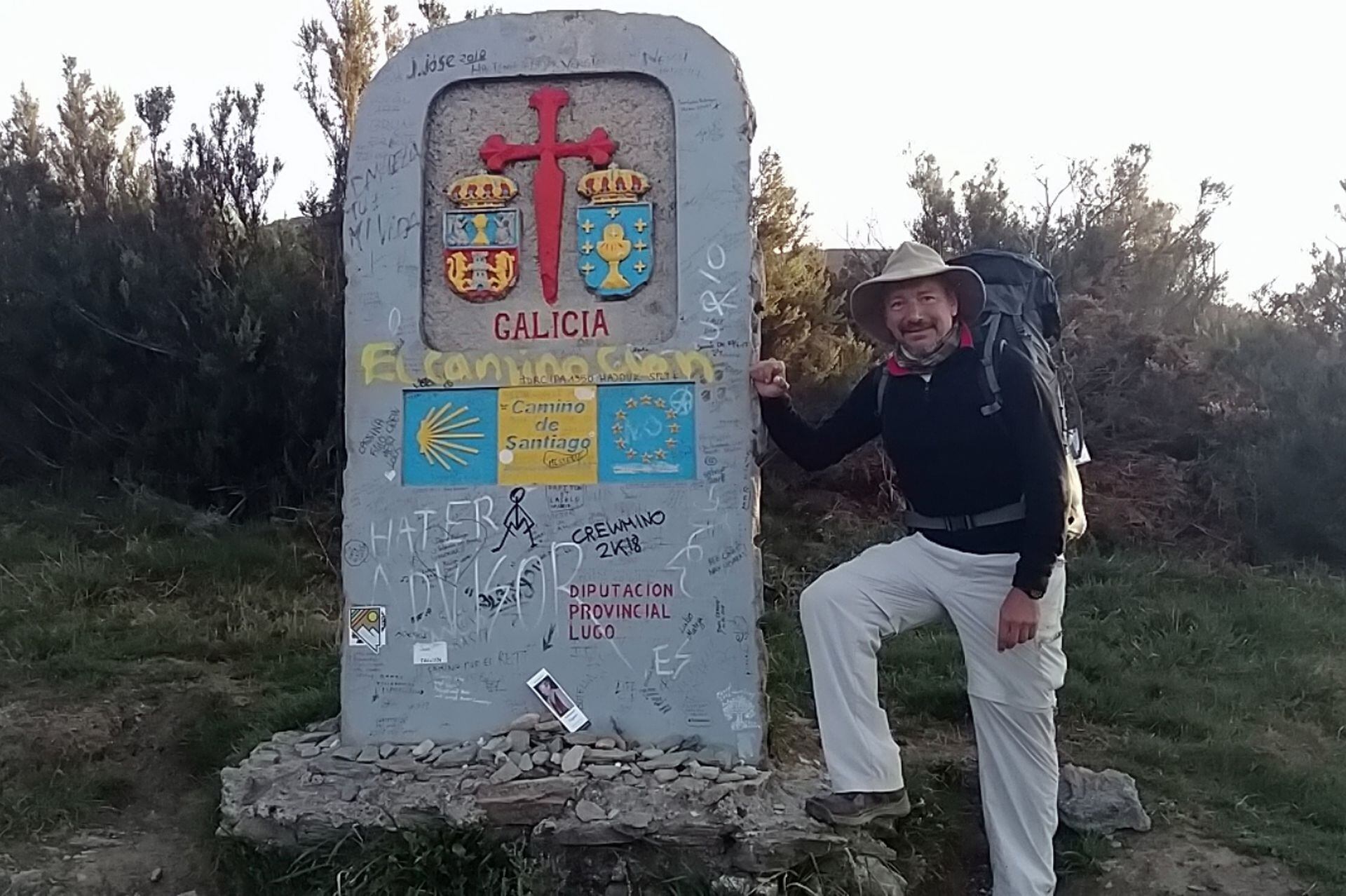 Luis, en el Camino de Santiago.