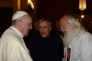 Agostino junto al papa Francisco
