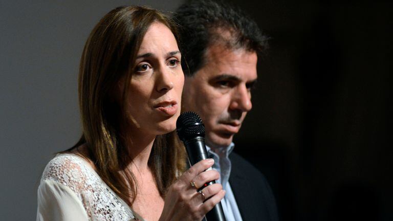 La gobernadora de Buenos Aires, María Eugenia Vidal y el ministro de Seguridad bonaerense, Cristian Ritondo
