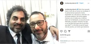 La emotiva despedida de Roberto Moldavsky a Gerardo Rozín (Foto: Instagram)