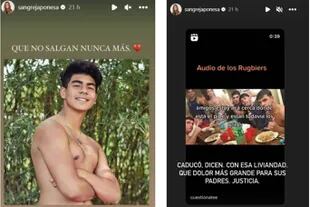Las dos historias publicadas por la China Suárez para pedir justicia por Fernando Báez Sosa