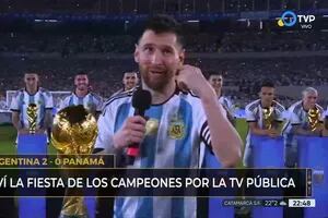 La dedicatoria especial de Lionel Messi, con la copa en la mano, a pura emoción