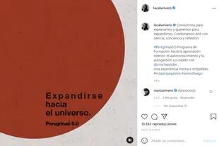 Calu hizo el anuncio a través de su cuenta de Instagram