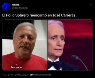 Compararon a Sobrero con el cantante español José Carreras (Foto: Twitter)