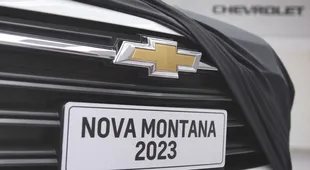Chevrolet Montana in front of the future