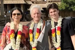 Catherine Zeta-Jones compartió fotos de su viaje a la India con Michel Douglas y sus hijos