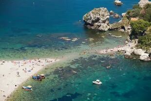 Una playa en Taormina
