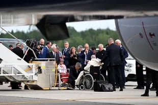 Pope's arrival in Quebec