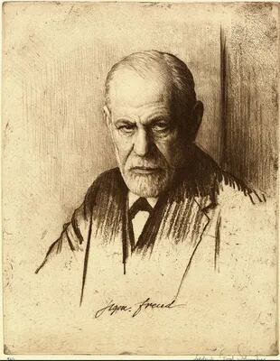Sigmund Freud (1856-1939) en un retrato hecho por Ferdinand Schmutzer, en 1926