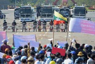 Manifestaciones en Rangún