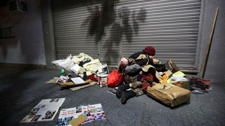 Al menos 4394 personas duermen en la calle en la ciudad de Buenos Aires