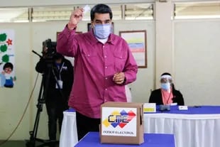 06/12/2020 El presidente de Venezuela, Nicolás Maduro, tras votar en las elecciones legislativas de Venezuela, el 6 de diciembre de 2020 POLITICA SUDAMÉRICA VENEZUELA PRENSA PRESIDENCIAL VENEZUELA