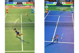 Una vista de Tennis Clash