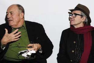Bertolucci y Barbieri, en la recepción de la retrospectiva del cineasta en el MoMA de Nueva York, en 2010