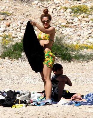 Shakira en Ibiza, en una escapada que realizó con su familia en abril 