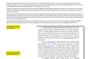 Los fragmentos de Wikipedia incluidos en la tesis.