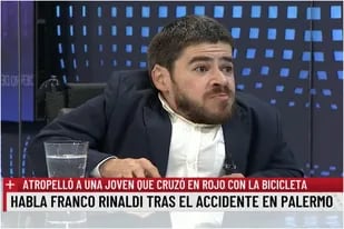 Franco Rinaldi, tras embestir a una ciclista en Palermo: “Estoy con una angustia tremenda”