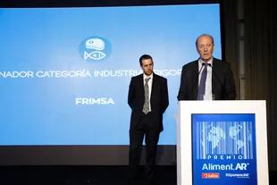 Premio a la excelencia agroexportadora para Industrias Frigorificas FRIMSA. En la foto Federico y Juan Cruz Vilariño