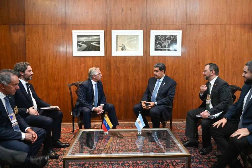 Las delegaciones que acompañaron a Fernández y Maduro | Presidencia de Argentina