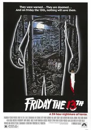 El cartel de promoción original de la película Friday The 13th