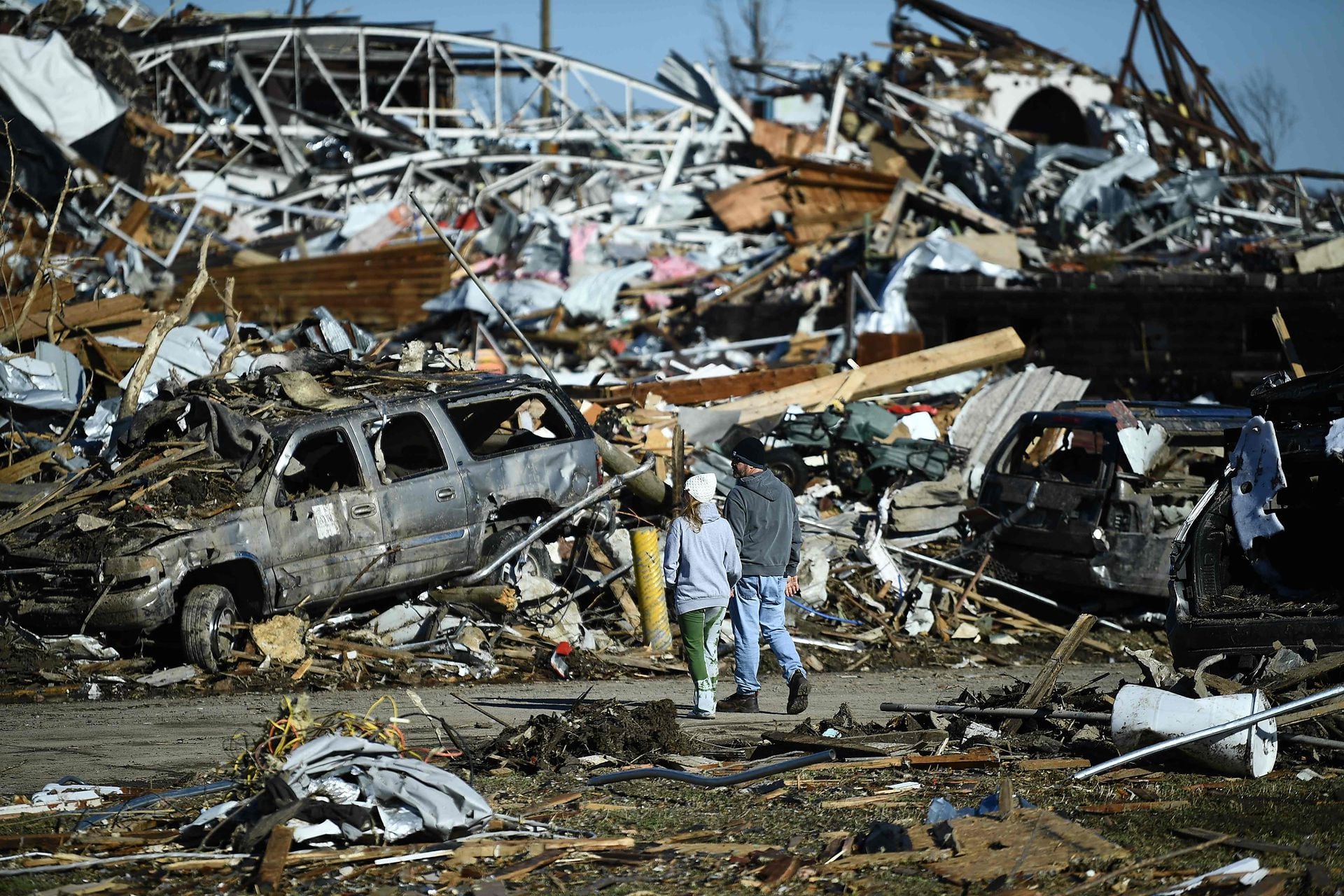 Dozens of devastating hurricanes tore through five U.S. states overnight