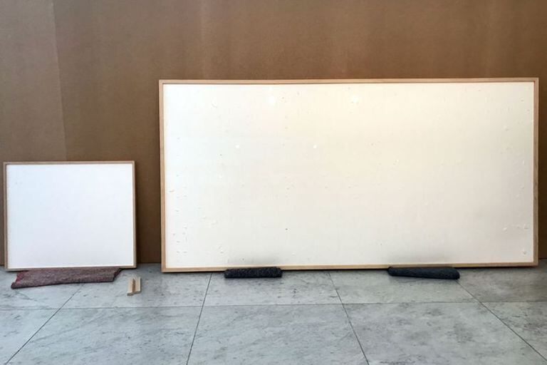 The artist presented two blank canvases and kept the $83,000 that the museum had given him to carry out his work