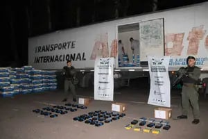 Interceptan un camión que iba al Mercado Central y entre las bananas llevaba casi 60 kilos de cocaína