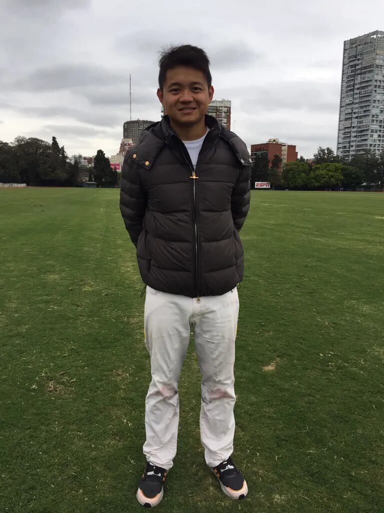 Yen Ling Beh, el hijo de Chun Chuan Beh que jugó con Facundo Sola y Francisco Elizalde, con quienes había ganado la Copa Potrillos