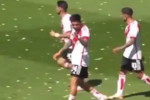 El irónico gesto de Enzo Pérez a Rojo cuando Rondón anotó el primer gol de River
