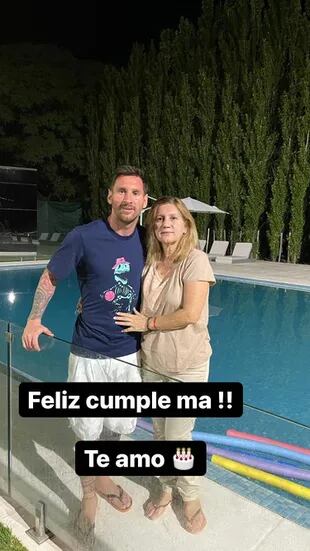 El tierno saludo de cumpleaños de Messi para su mamá Celia (Foto: Instagram)