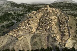 Recreación en 3D de La Bastida, cerca de la actual Totana (Murcia), uno de los principales asentamientos de la cultura argárica