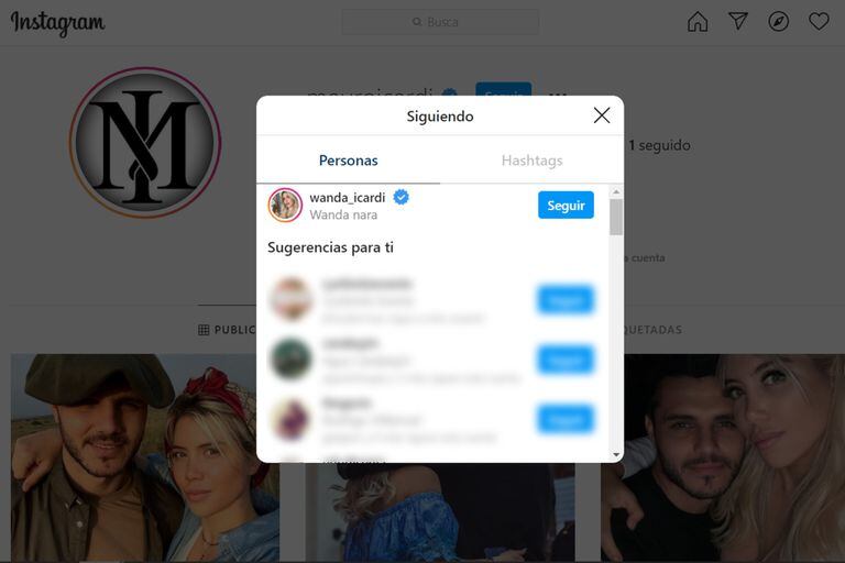 Icardi eliminó a todos su contactos de Instagram salvo a Wanda