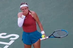 El llanto de la tenista Azarenka en pleno partido por la invasión de Rusia a Ucrania
