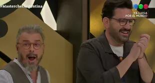 Donato de Santis y Damián Betular no pudieron dejar de reírse con el poema (Foto: Captura de video)