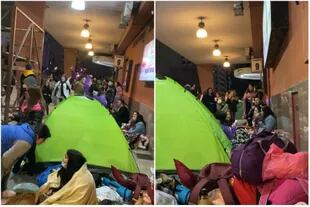 Los fans acampan durante días a pesar de las bajas temperaturas (Foto: Gentileza Nazarena González)