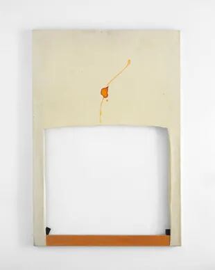 "Semen Painting 2: Shape of an ejaculation" (1985), de Eduardo Costa. Galería MCMC, sección Cabinet GNV Group