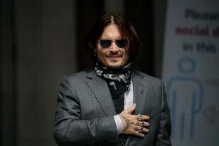 ARCHIVE - In this photo archive from July 23, 2020, the incumbent actor Johnny Depp made a public gesture to the Supreme Tribunal of London (AP Photo / Matt Dunham, file)