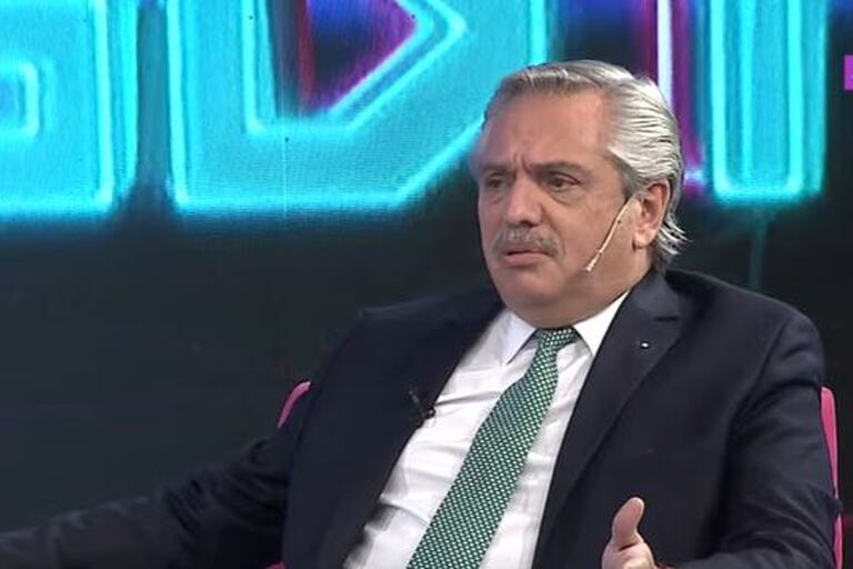 Alberto Fernández, el sábado en "Sobredosis de TV". Allí culpó a los almaceneros por la inflación