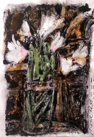 A coleccionar: "Flores blancas" de Guillermo Roux está tasada en $1.470.000