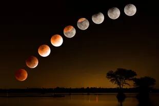 Eclipse total de luna.  Foto: Canva