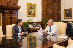 El Gobierno difundió en la semana un comunicado y esta foto de Alberto Fernández y Wado de Pedro, como si fuera algo más que una reunión rutinaria entre el Presidente y un subordinado