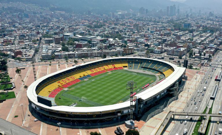 Vista aérea del Estadio El Campín, una de las sedes de la Copa América en Colombia