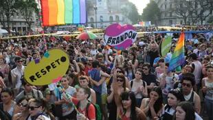 La última marcha en Buenos Aires reunió a miles de personas que celebraron el orgullo. Fuente: Archivo.