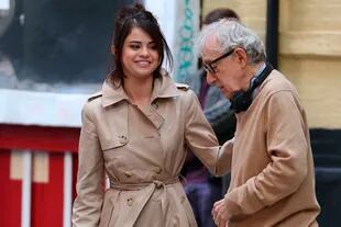 Selena Gomez junto a Allen en el rodaje de A Rainy Day in New York