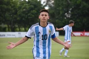 Claudio Echeverri es una de las figuras de la selección argentina Sub 17 para el Sudamericano de Ecuador